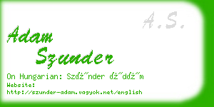 adam szunder business card